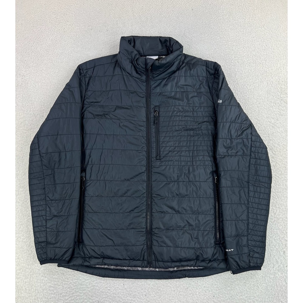Columbia Jacket Mens Large Black Wilderness Trail Omni-Heat Insulated Full Zip
